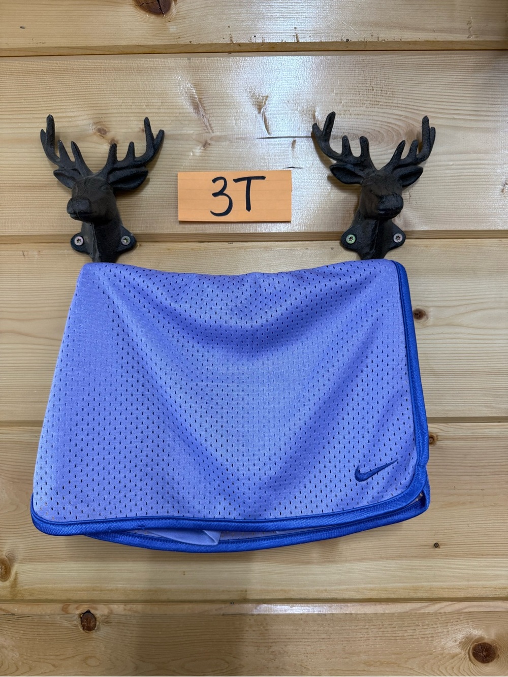 Nike Girls Athletic Mesh Shorts Lavender with Royal Blue Trim